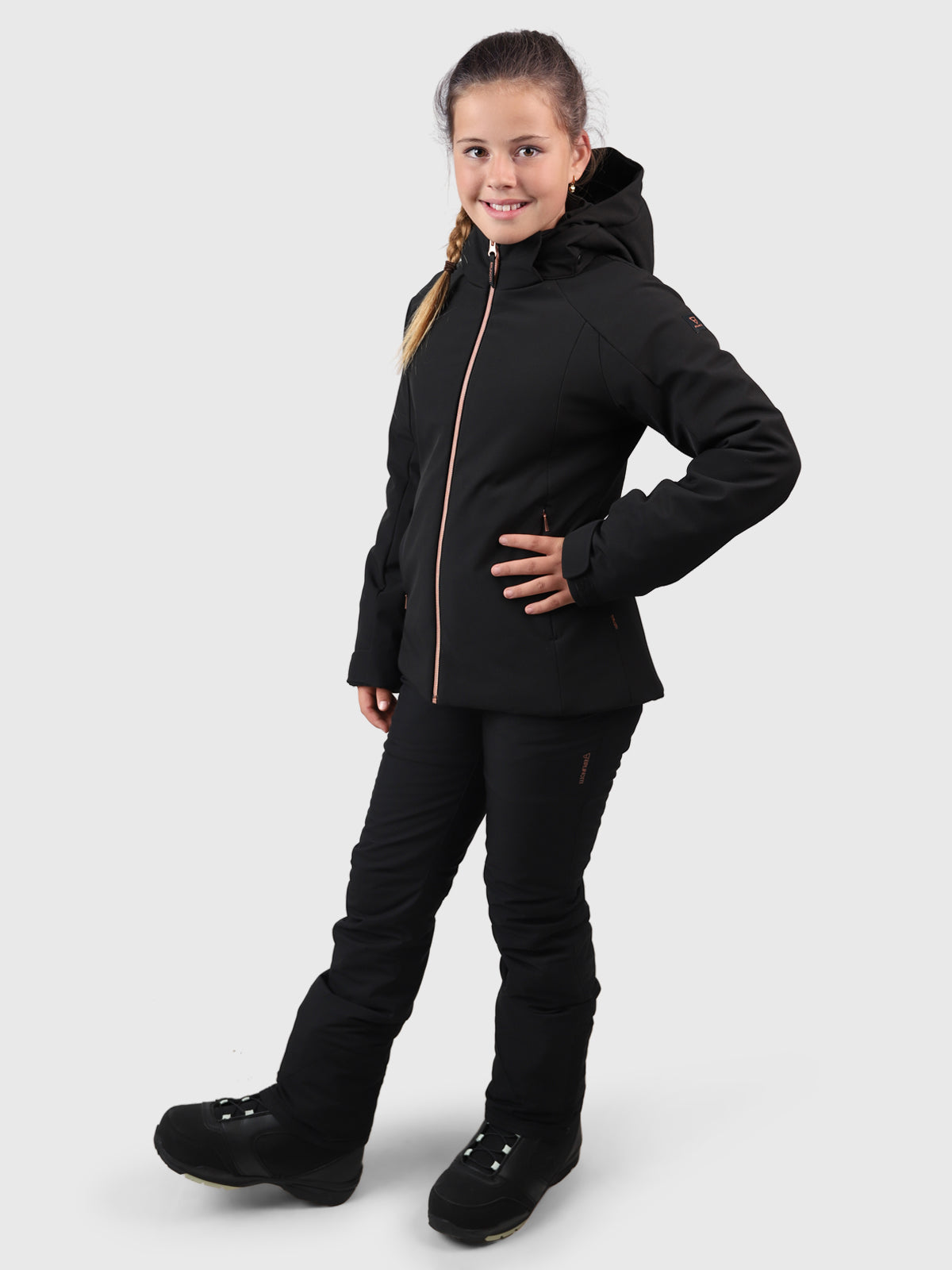 Ariasy Meisjes Softshell Ski Jas | Zwart