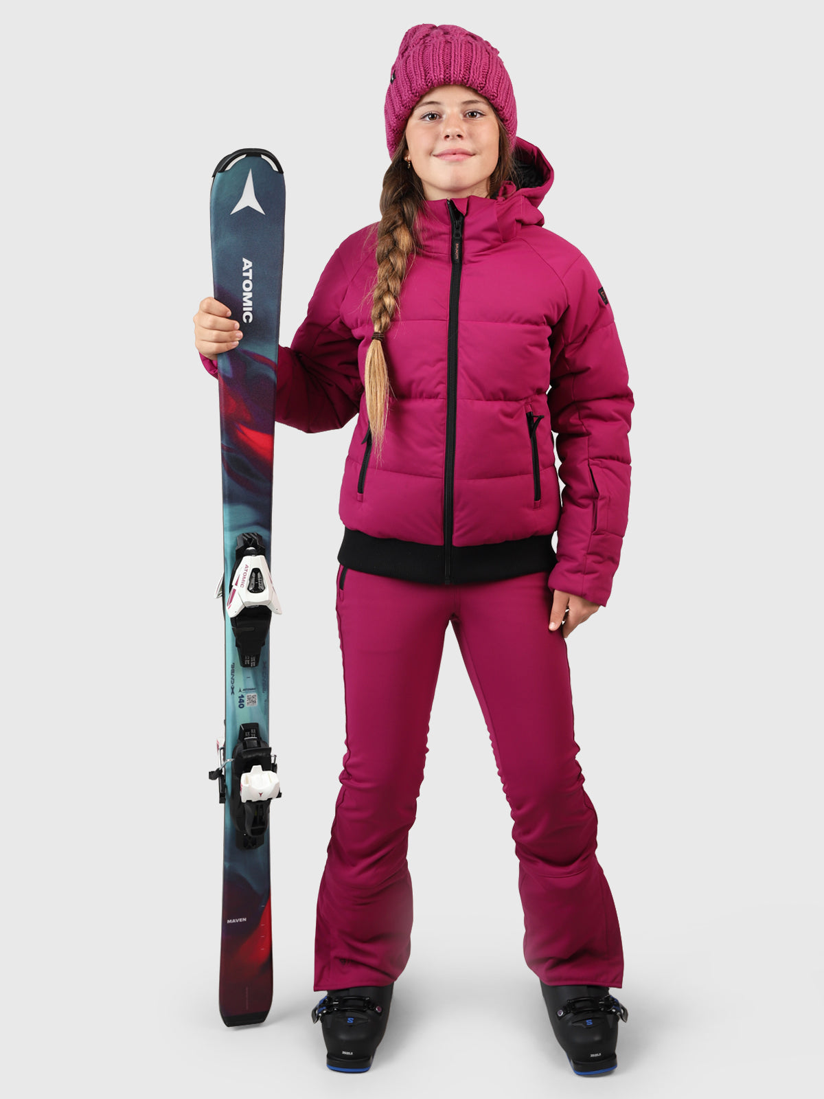 Suncrown Mädchen Puffer Skijacke | Fuchsia