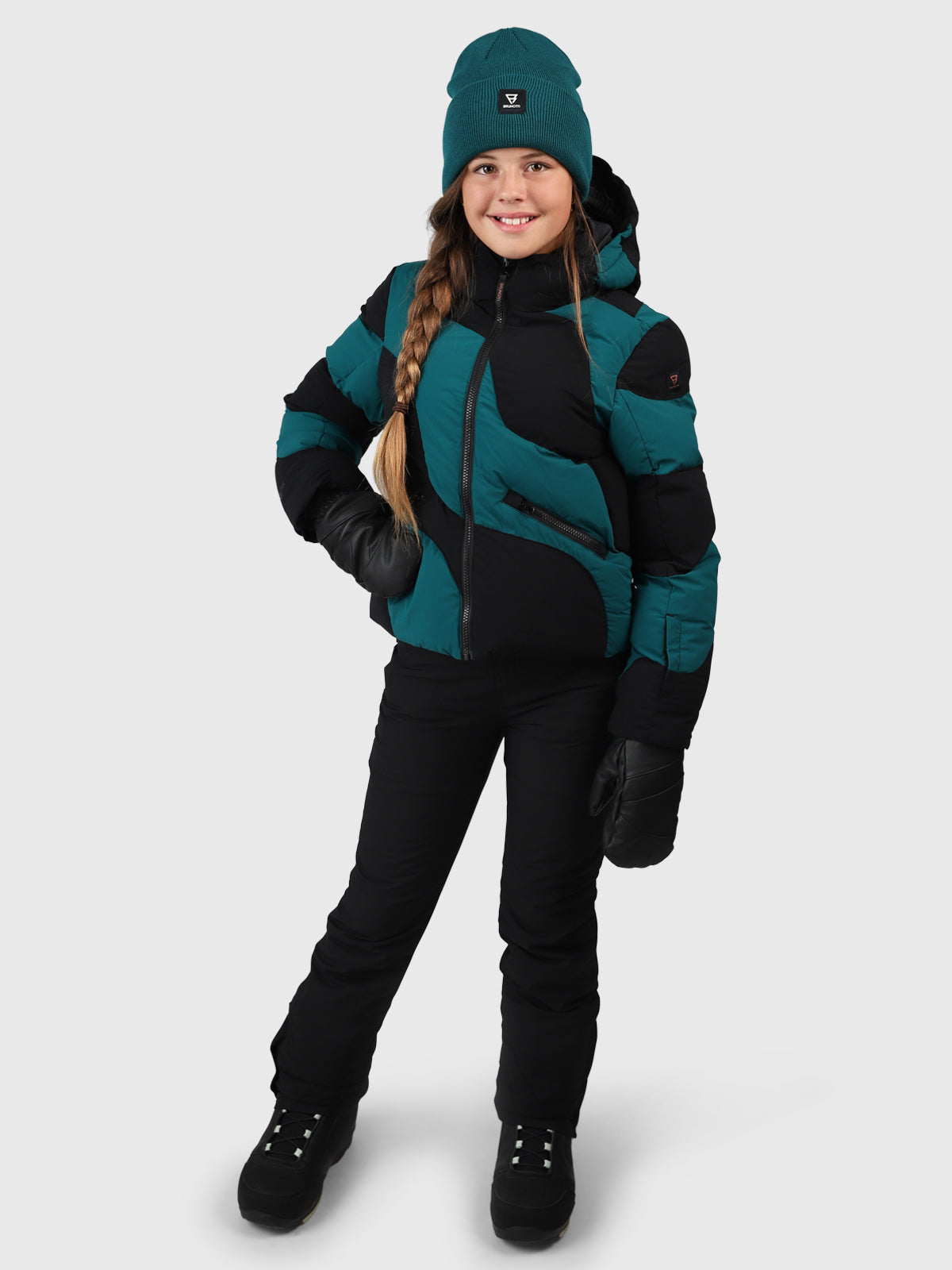 Marbley Girls Puffer Snow Jacket | Evergreen