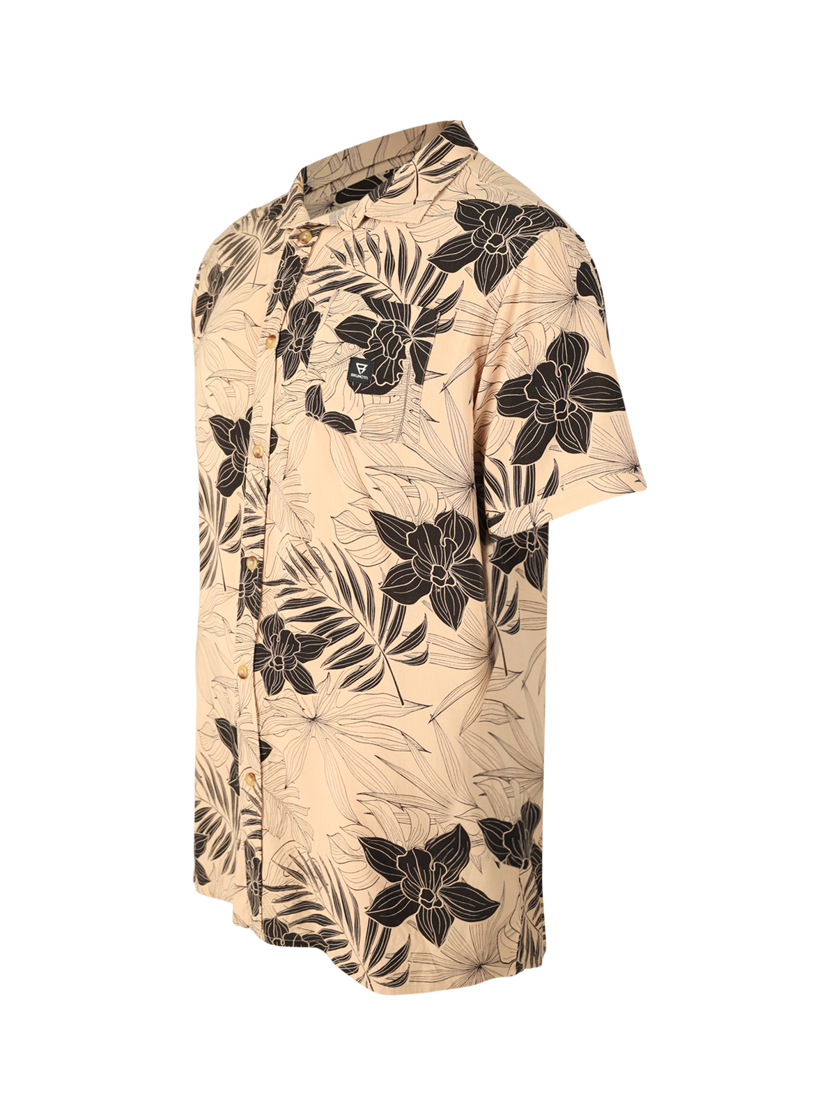 Lasse Men Shirt | Leaves Allover Ginger