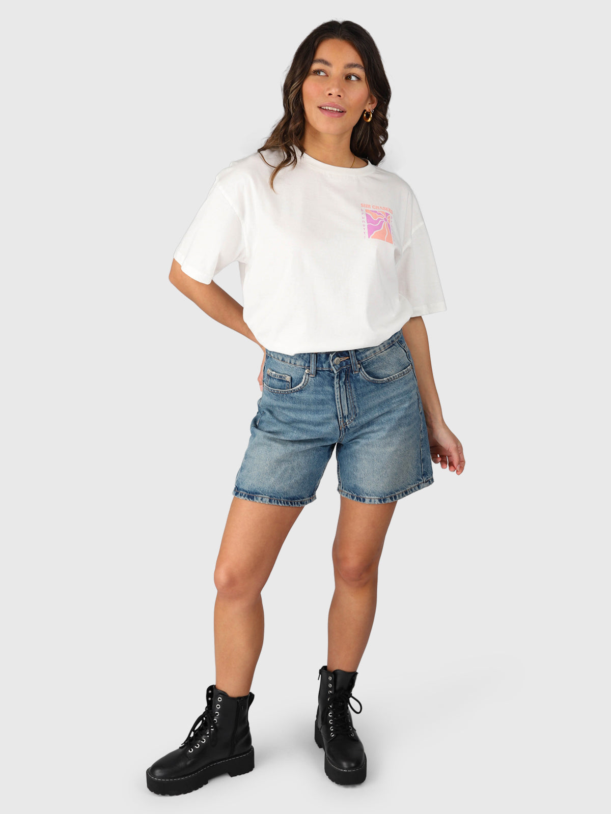 Sunnia Damen Oversized T-shirt | Snow