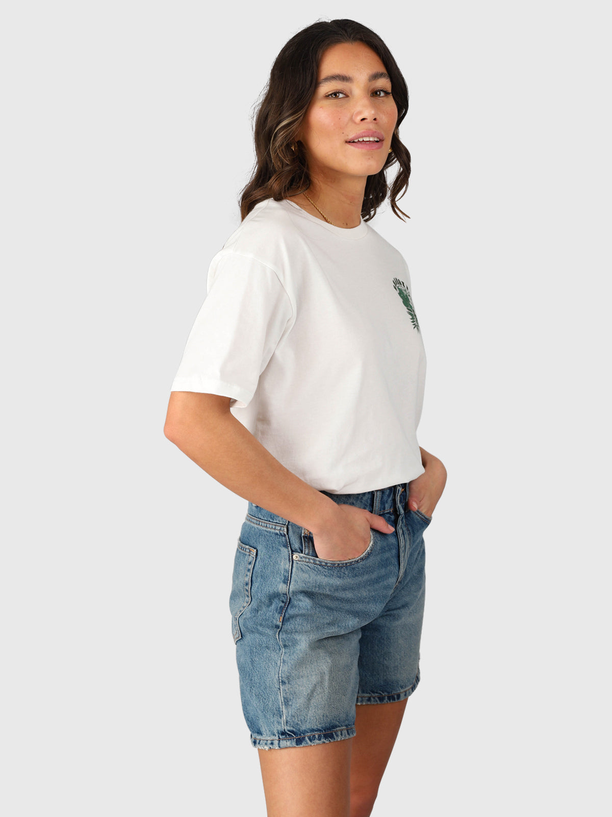 Seaya-Leaf Dames T-shirt | Snow