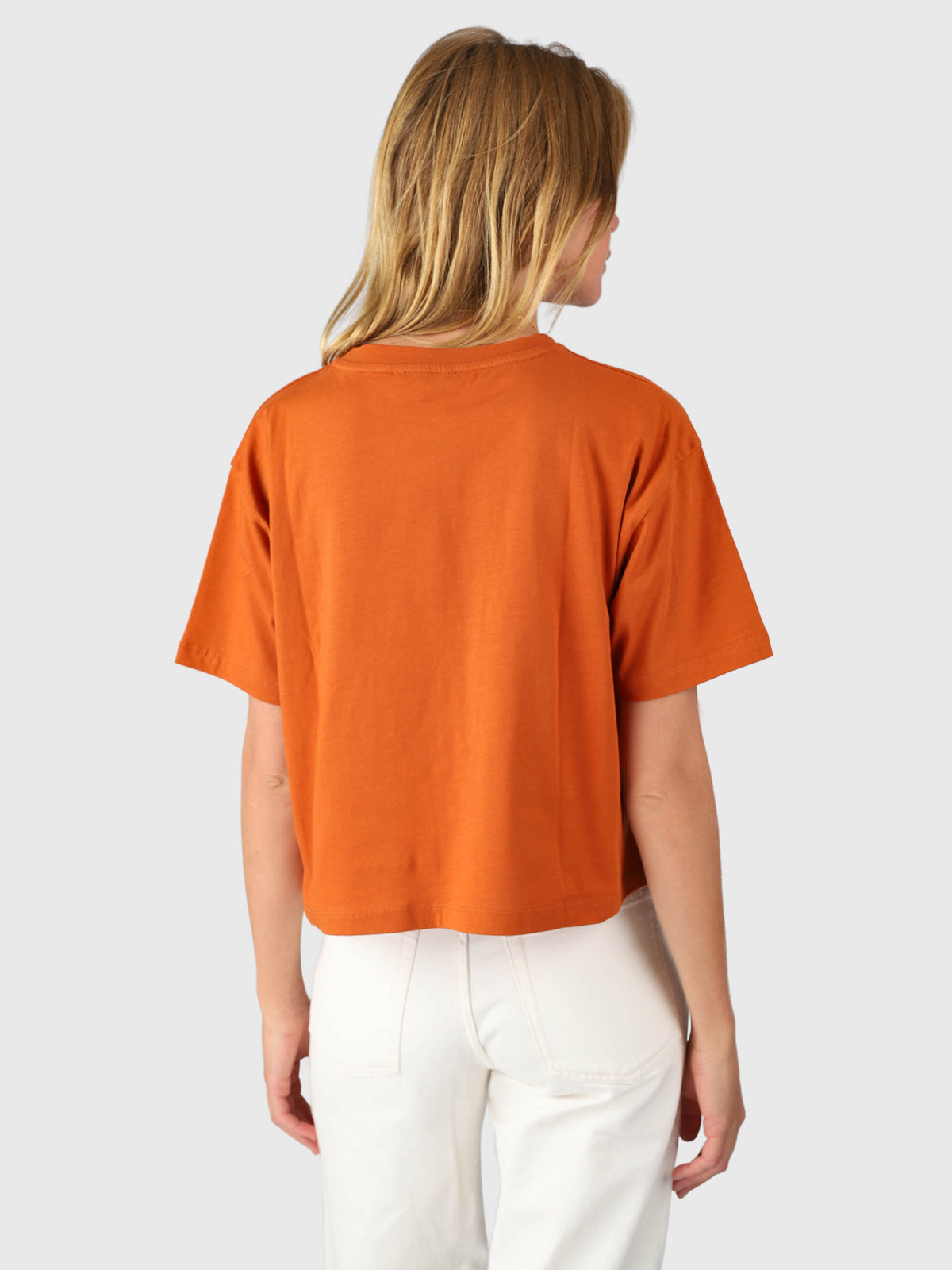 Saeda Dames Boxy T-shirt | Chestnut