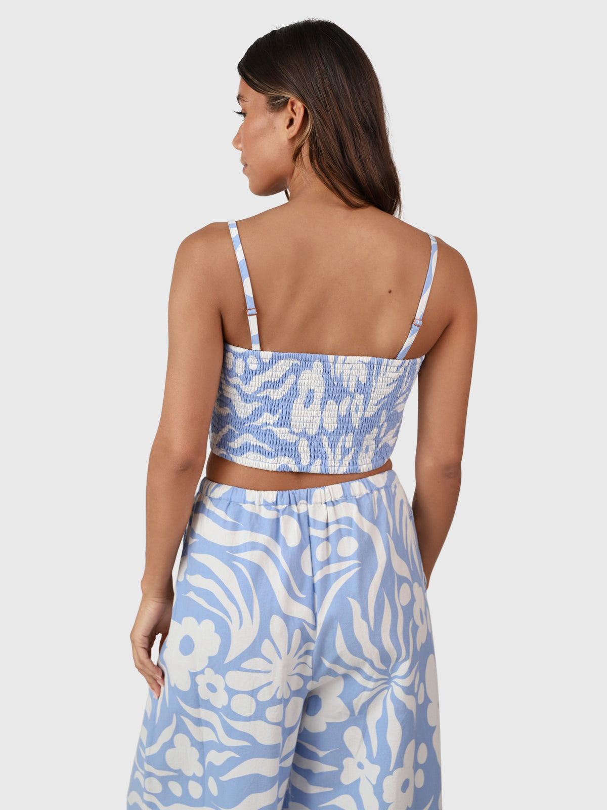 Nadine-Swirl Dames Top | Bluebell