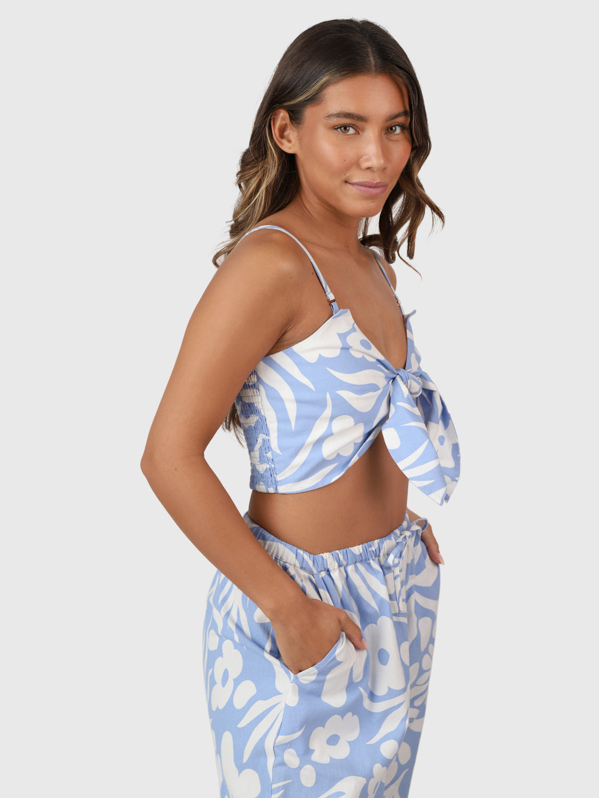 Nadine-Swirl Women Top | Bluebell