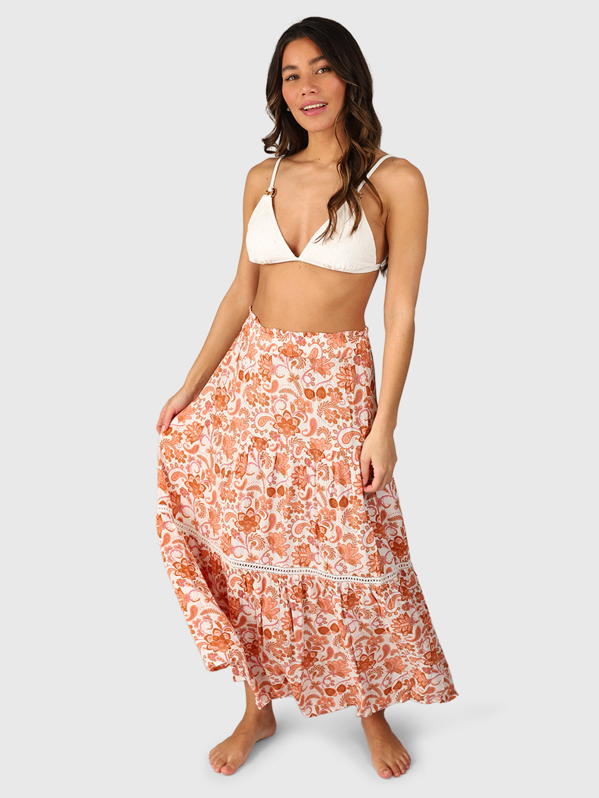 Romya-Paisley Women Skirt | Snow