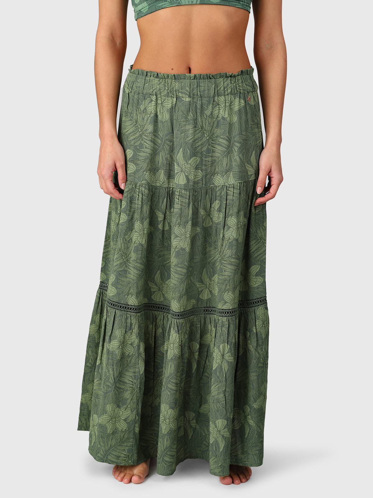 Romya-Leaf Women Skirt | Juniper