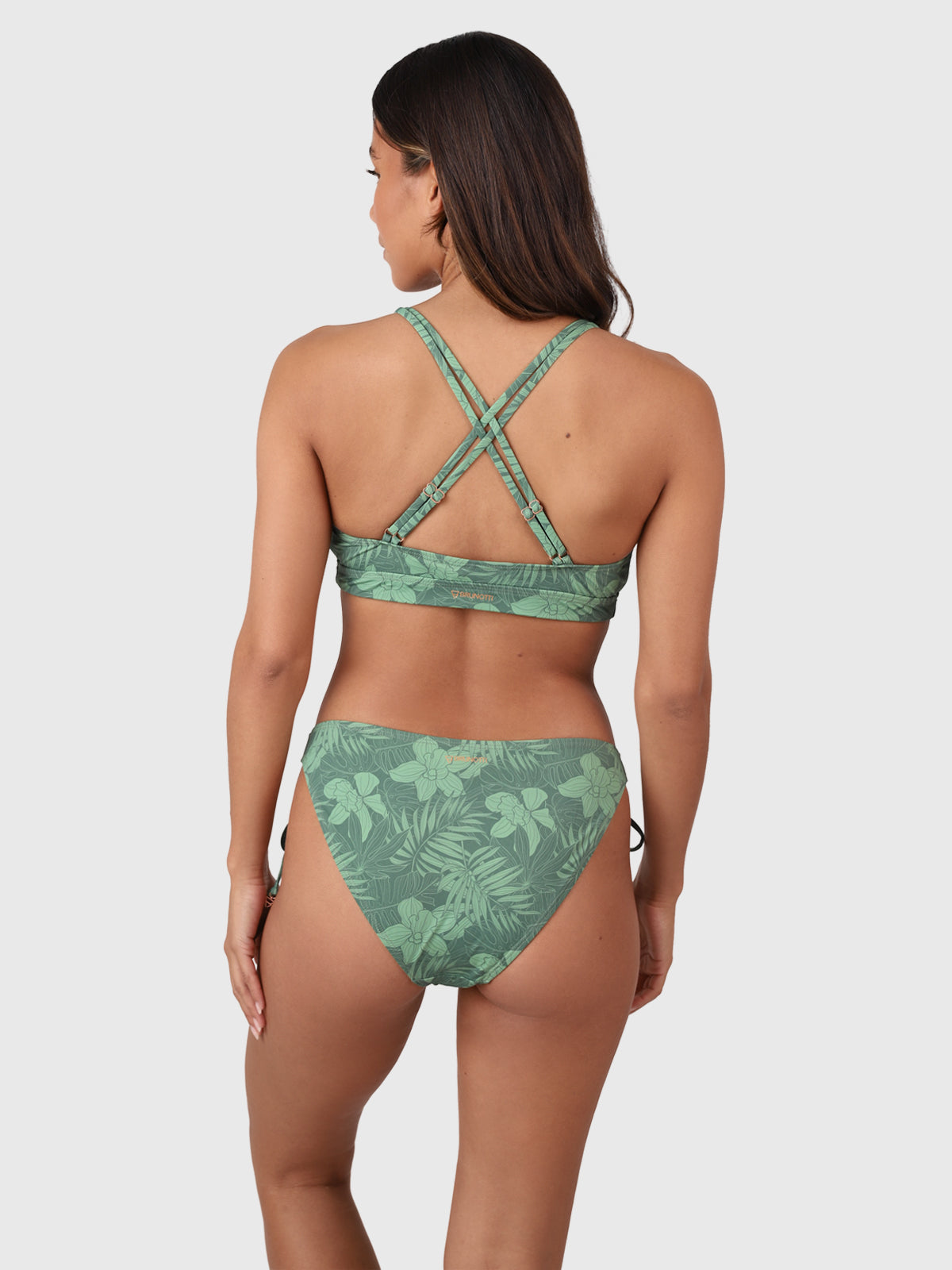 Delphina-Leaf Damen Bralette Bikini Top | Juniper