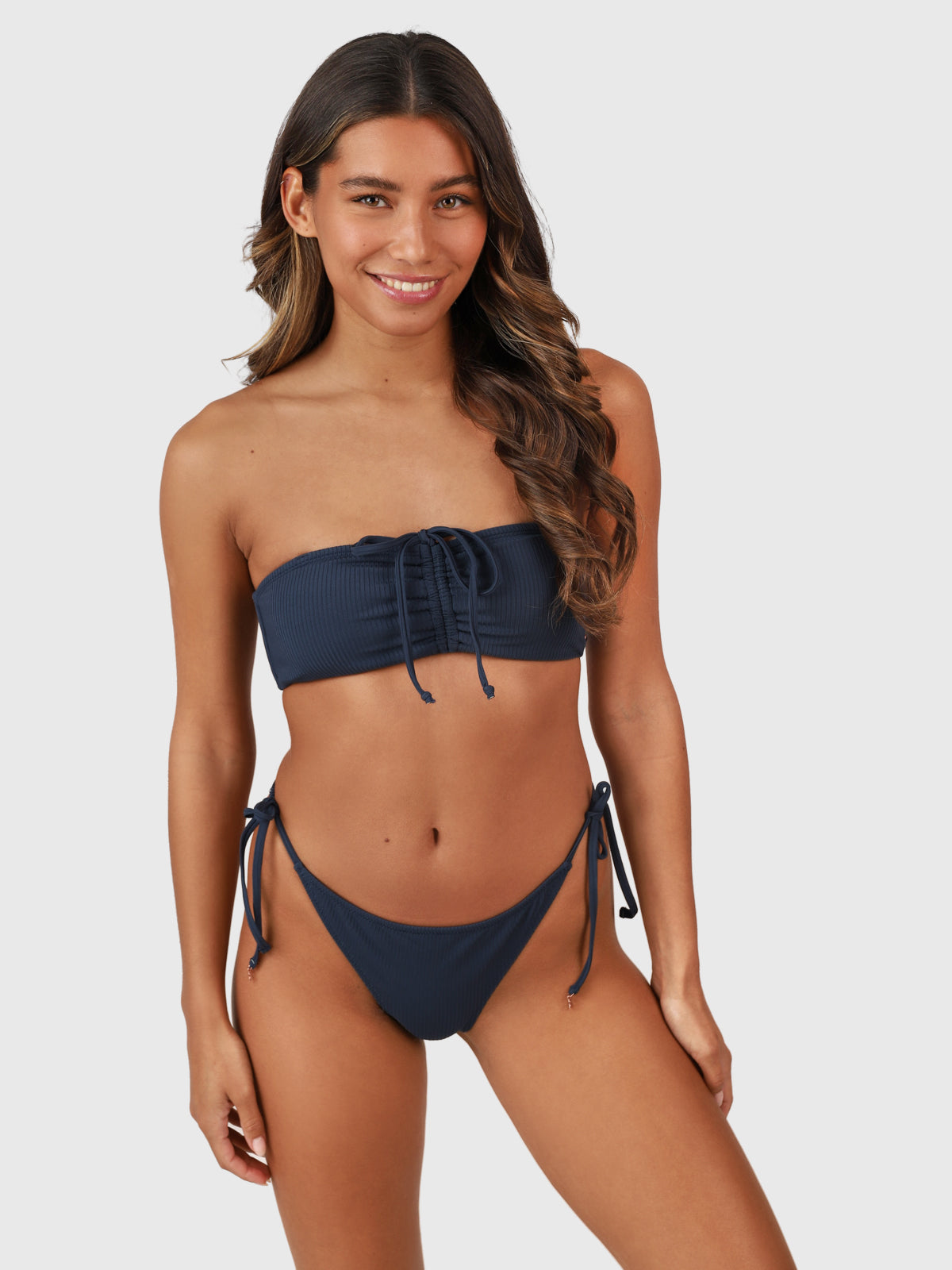 Suus-Rib Women Bikini Badneau Top | Indigo Blue