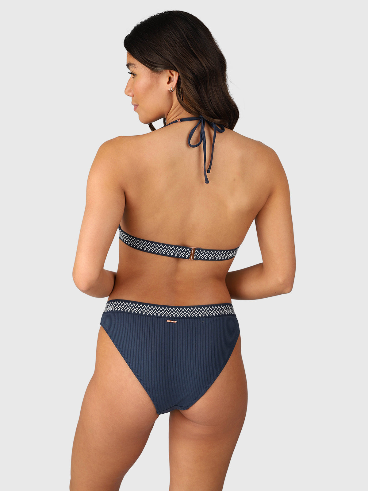 Bell-Rib Women Bikini Halter Top | Indigo Blue