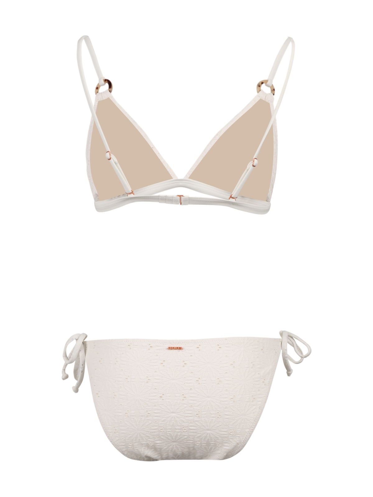 Hana-Broderie Damen Triangle Bikini | Snow