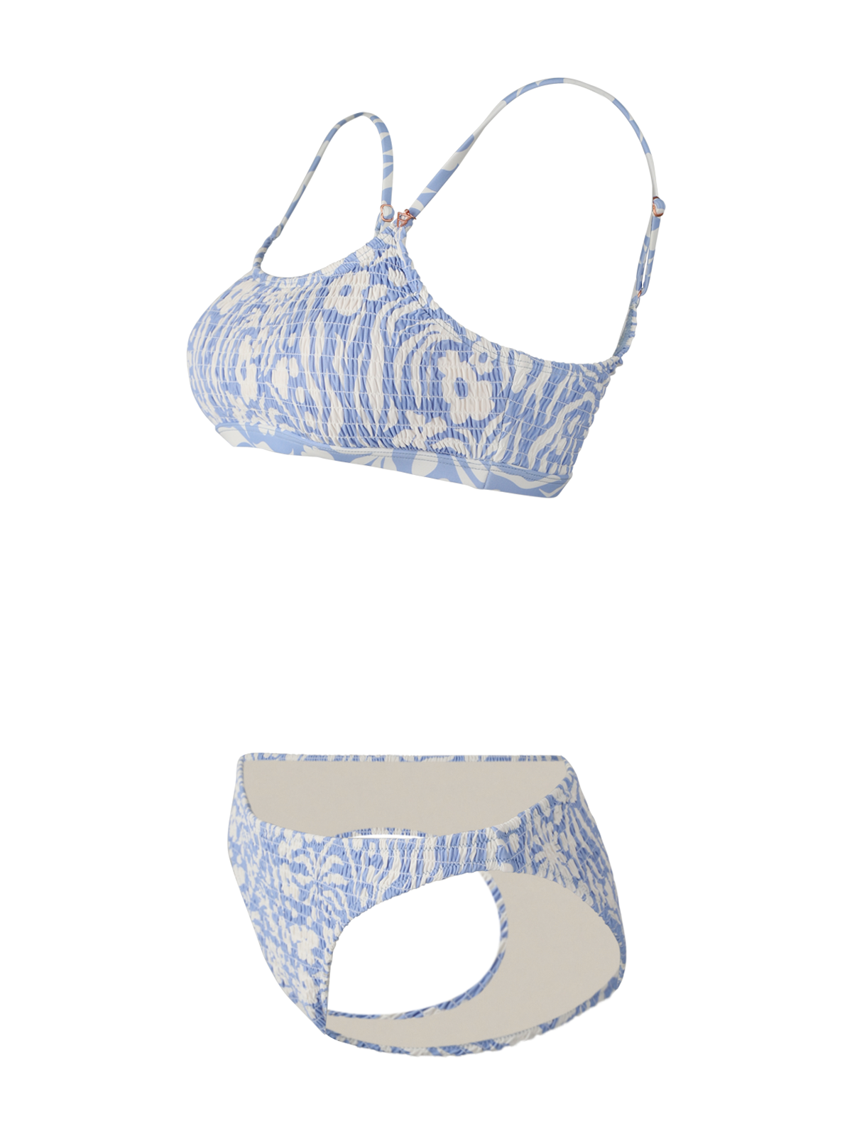 Cruzin-Swirl Damen Bralette Bikini | Bluebell