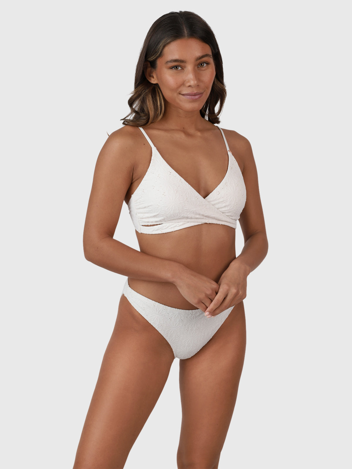 Bella-Broderie Dames Bralette Bikini | Snow