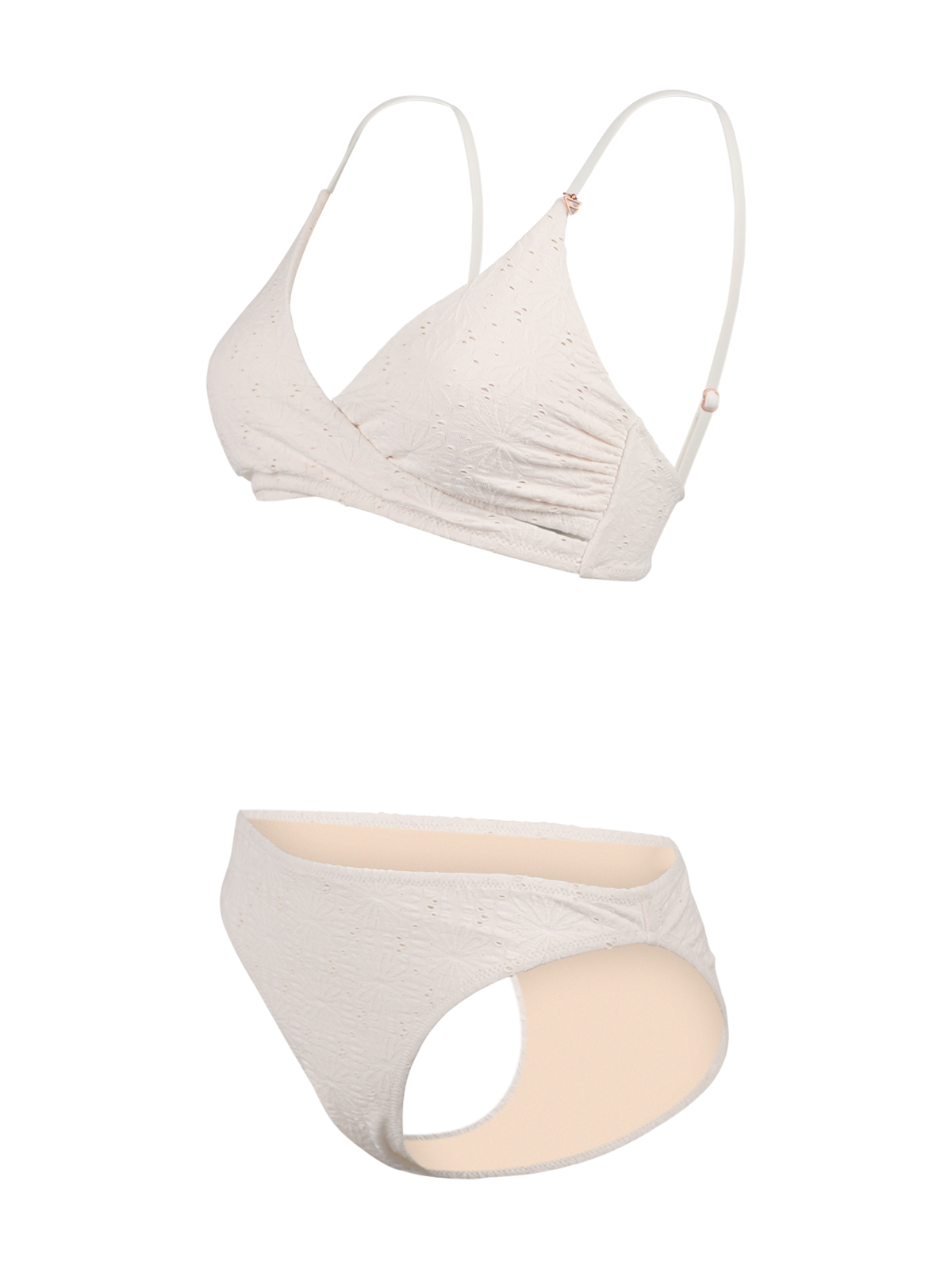 Bella-Broderie Dames Bralette Bikini | Snow