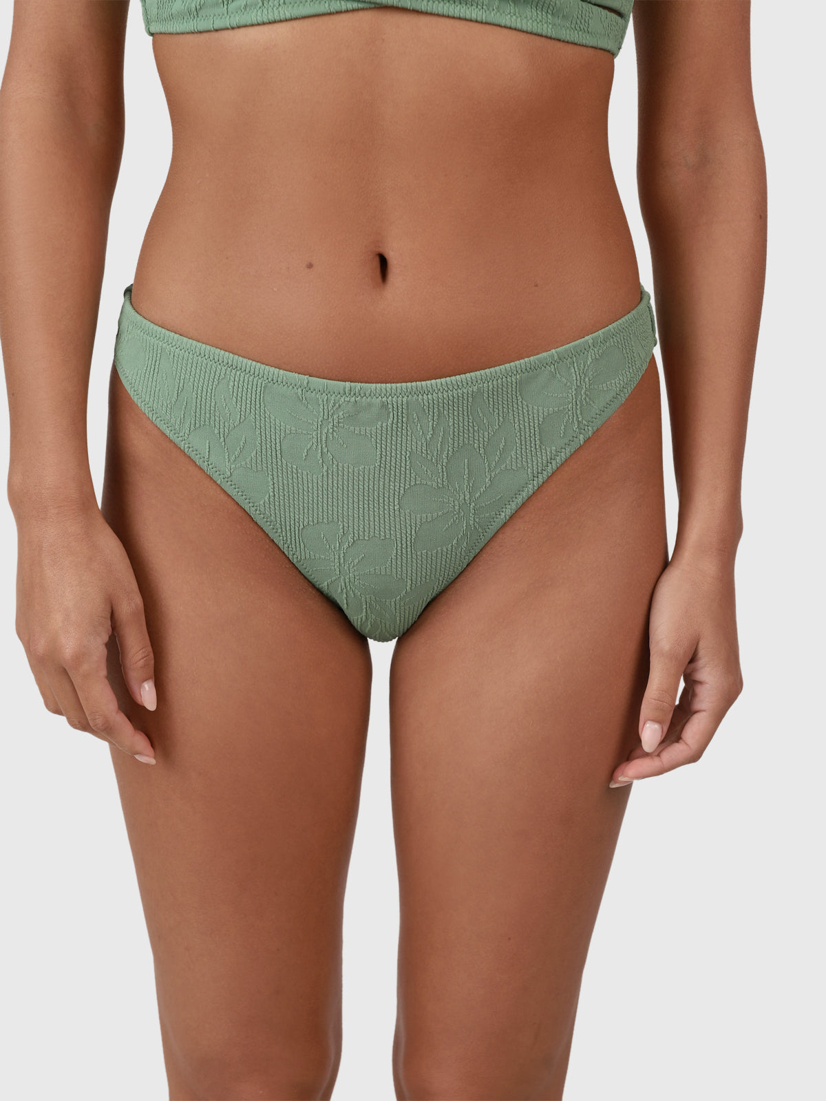 Bella-Jacquard Damen Bralette Bikini | Eucalyptus