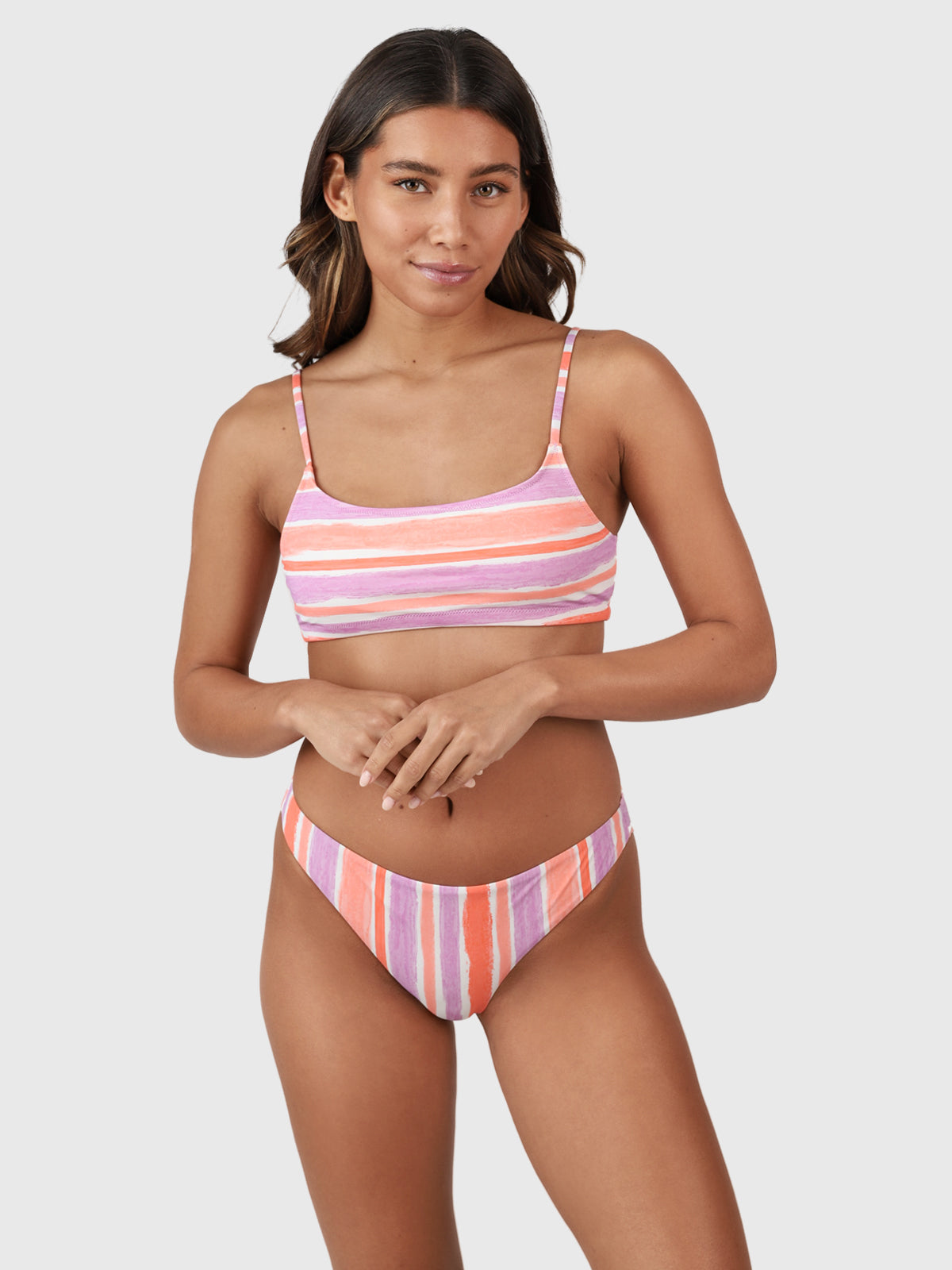 Cruzanell Dames Bralette Bikini | Striped Snow