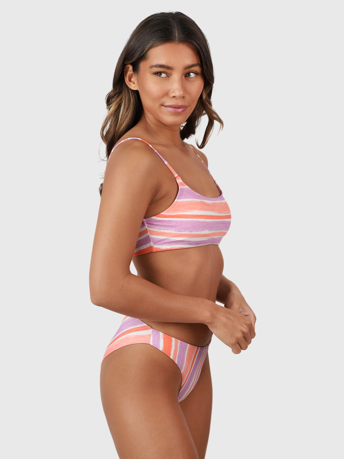 Cruzanell Dames Bralette Bikini | Striped Snow