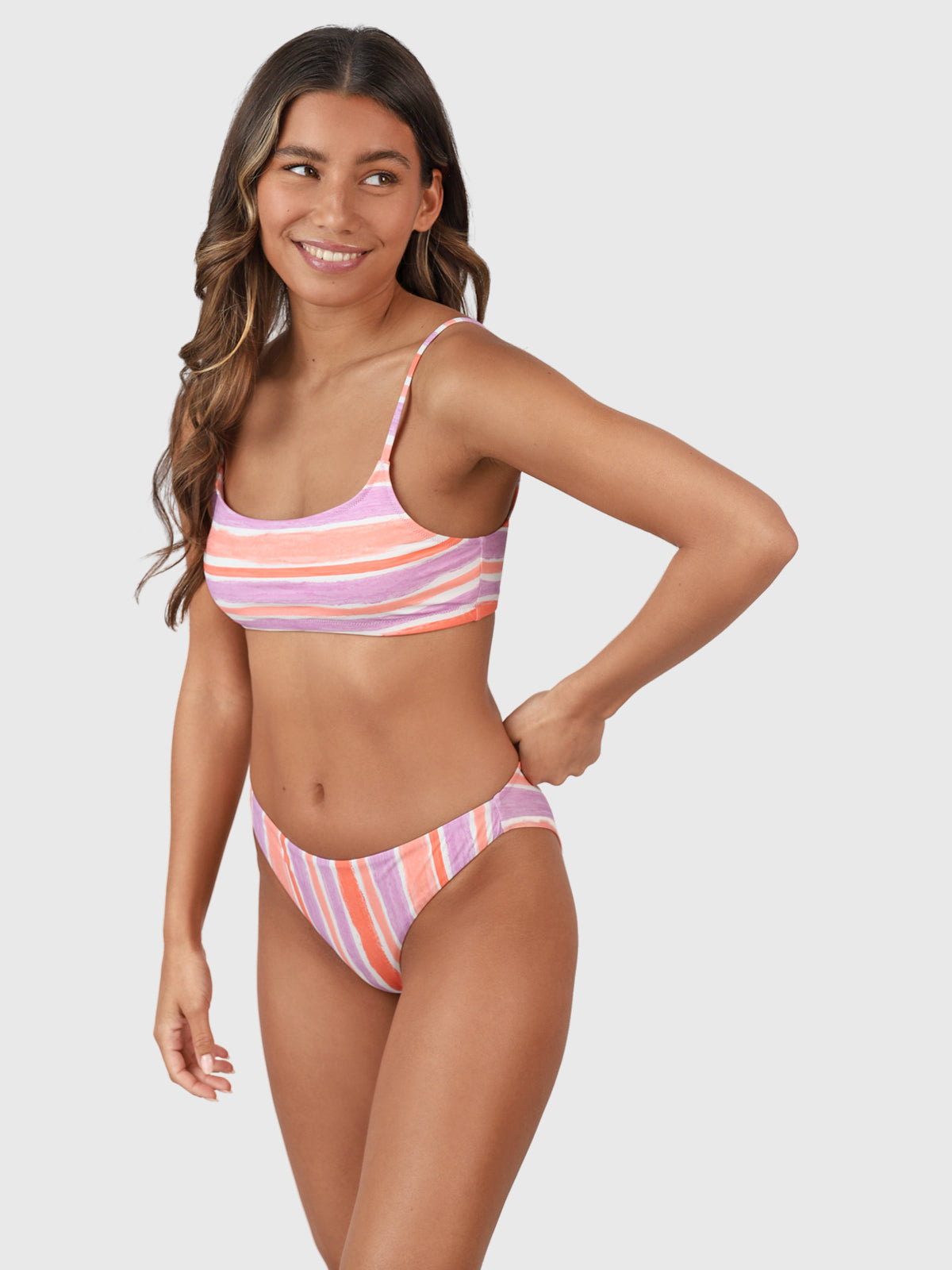 Cruzanell Dames Bralette Bikini | Striped Snow