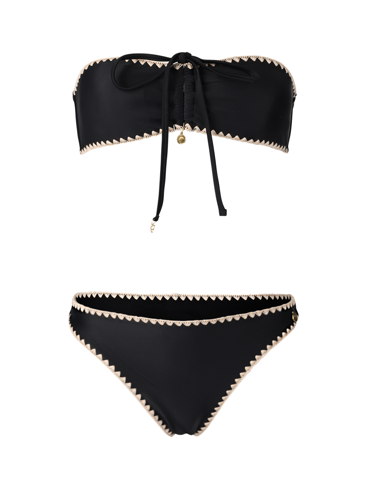 Selaya Women Bandeau Bikini Set | Black