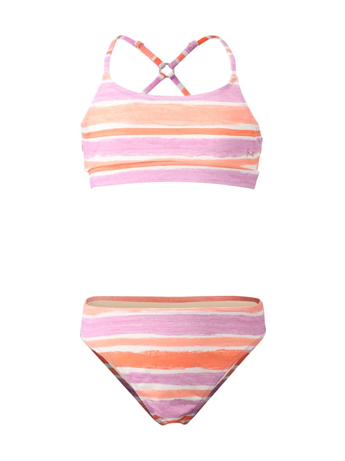 Sofia-Stripe Meisjes Bralette Bikini | Snow