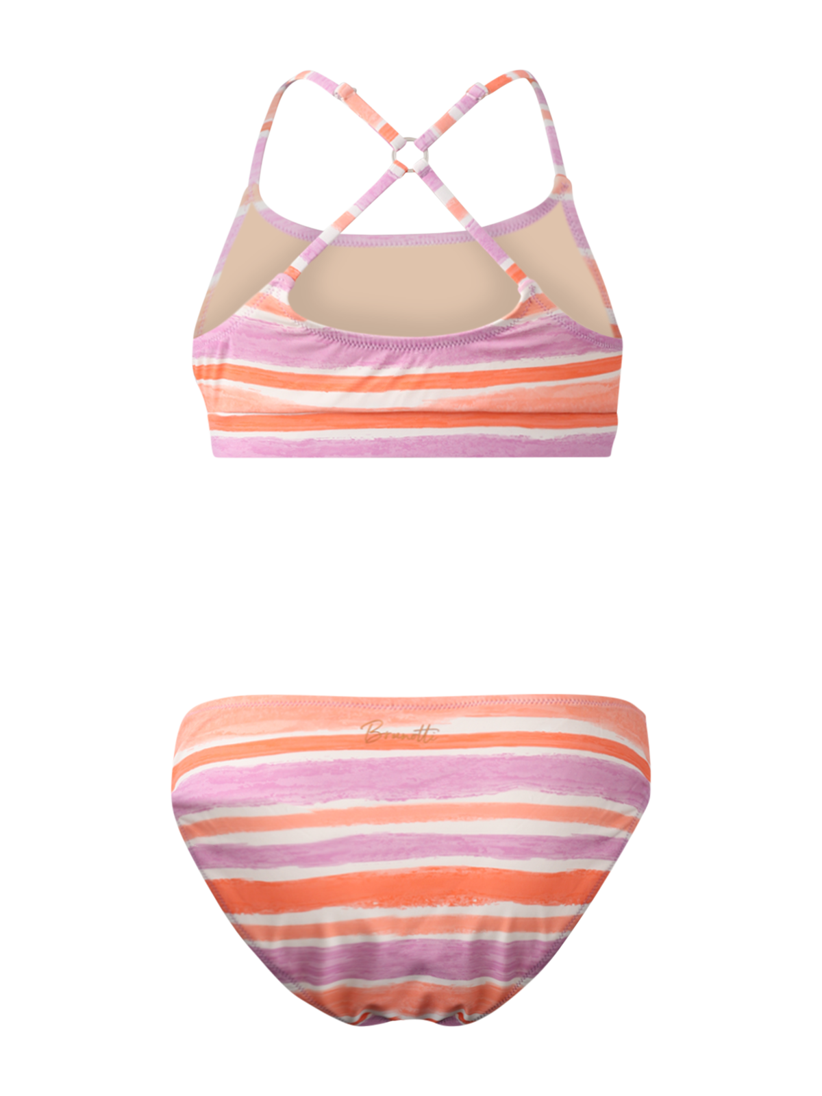 Sofia-Stripe Mädchen Bralette Bikini | Snow