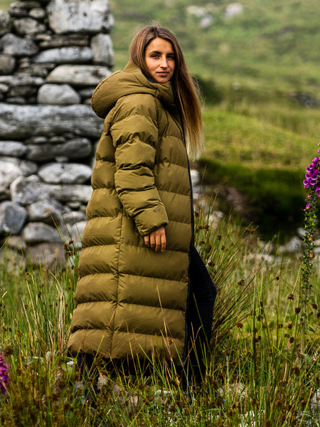 Puffer Green | Women Bigsur Long Coat