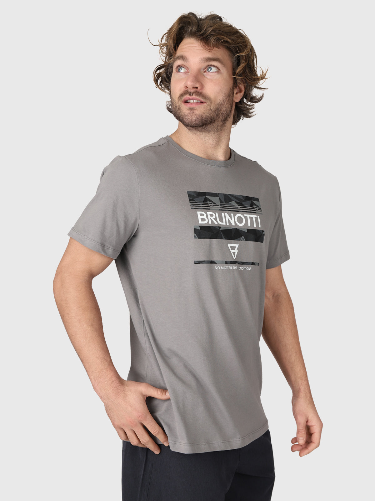 Funblock Men T Shirt Grey