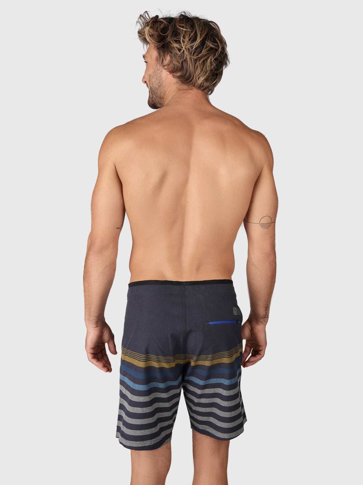 Paitor Stripe Men Boardshorts Blue