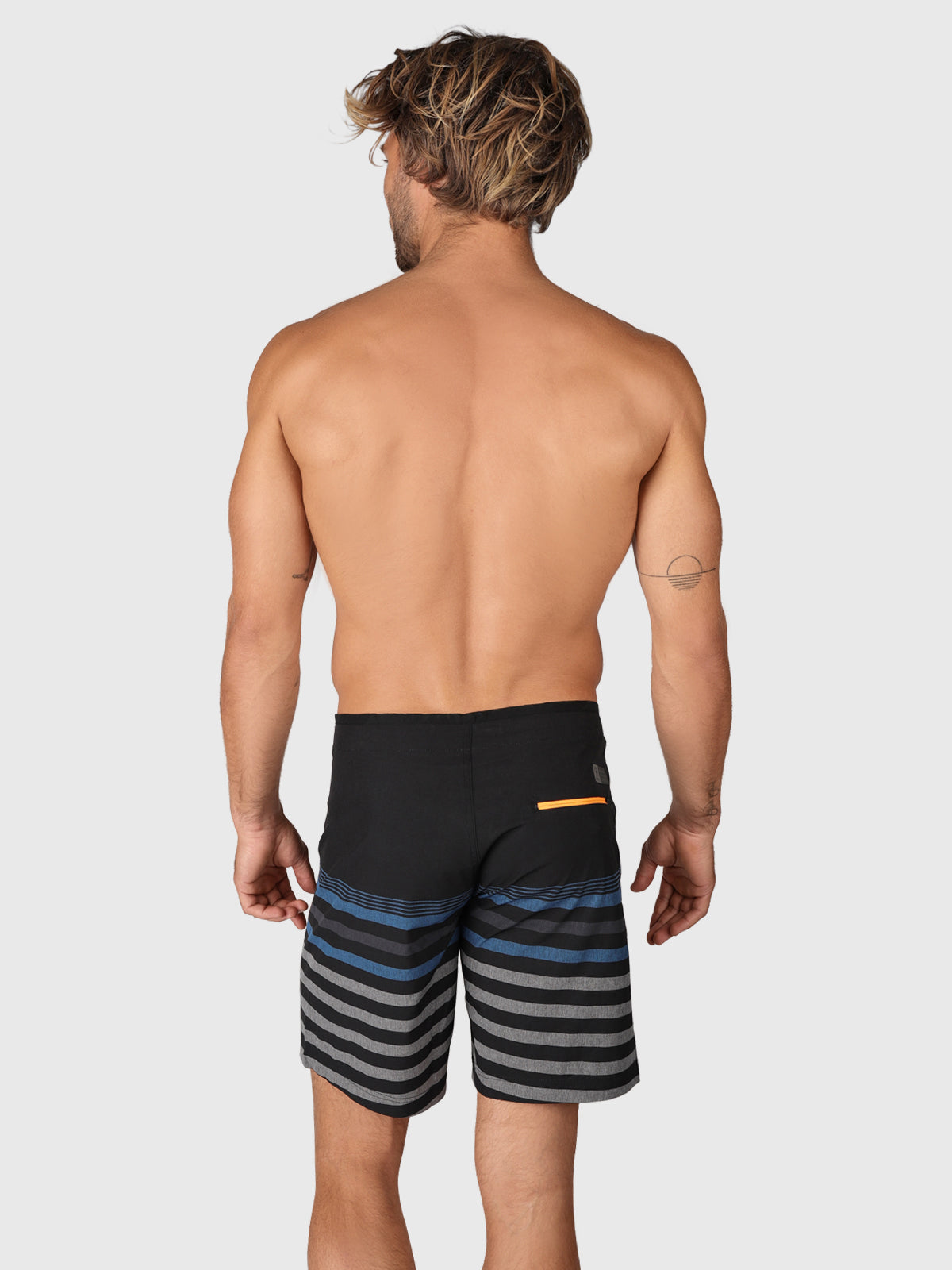 Paitor Stripe Men Boardshorts Black