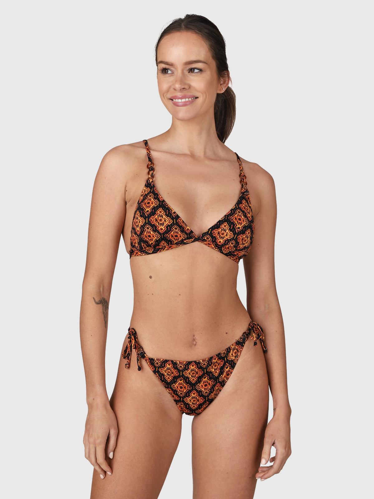 Zwarte triangel 2024 bikini top